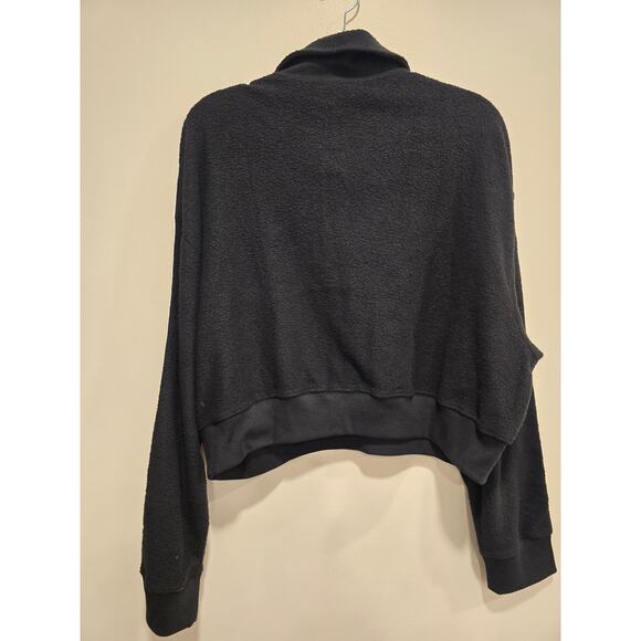 Victoria Secret Pink Black Fleece with White Stripes Size Large NWT - Picture 6 of 7